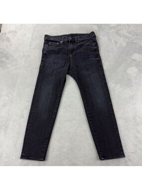 R13 Women's Size 24x21 The Drop Skinny Low Rise Zipper Fly Black Denim Jeans